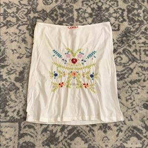 Free People Bohemian Embroidered Skirt
